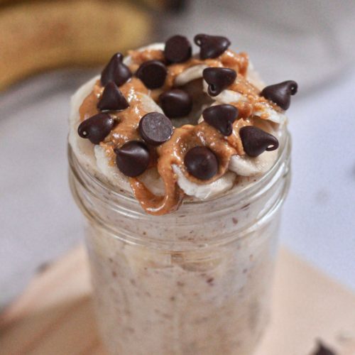 showing chunky monkey overnight oats low calories