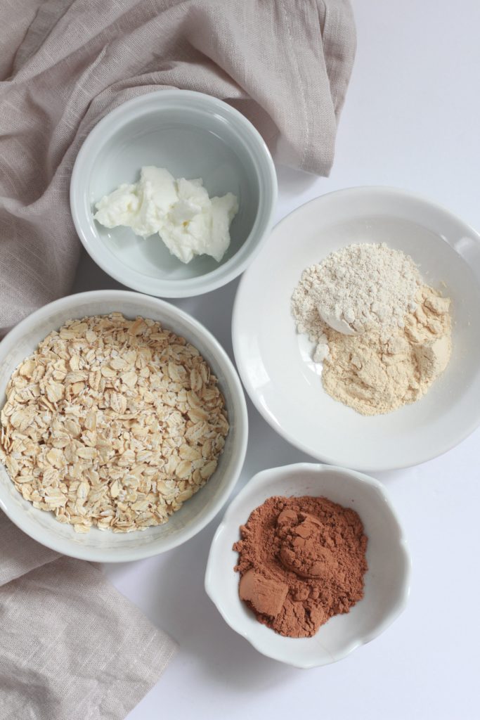 chocolate peanut butter overnight oats ingredients