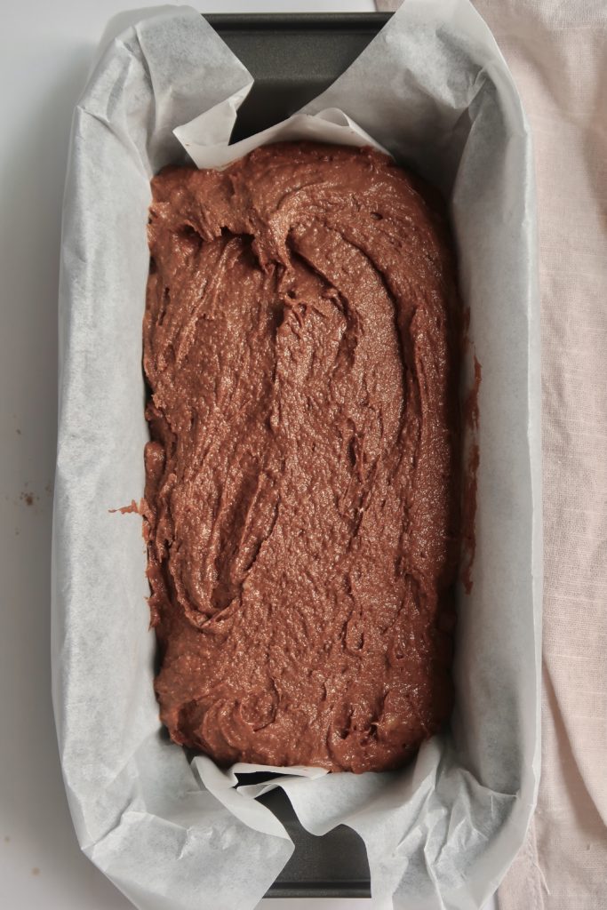 chocolate banana bread baked