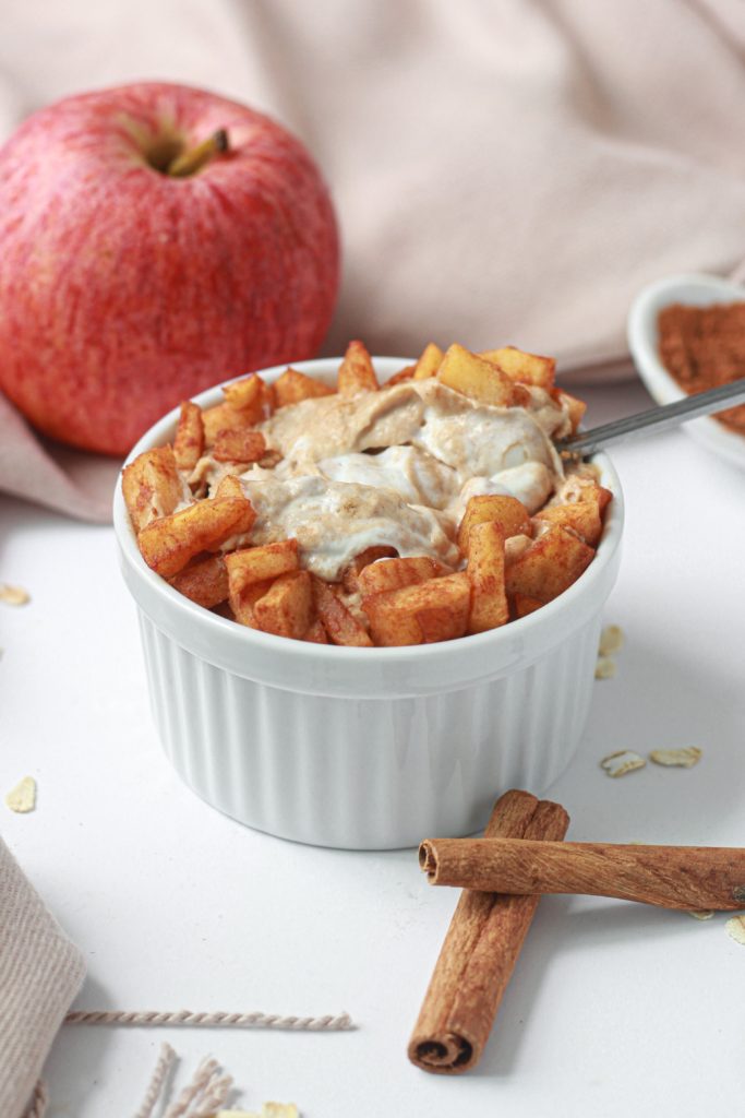 cream cheese apple baked oatmeal recipe idea for breakfast