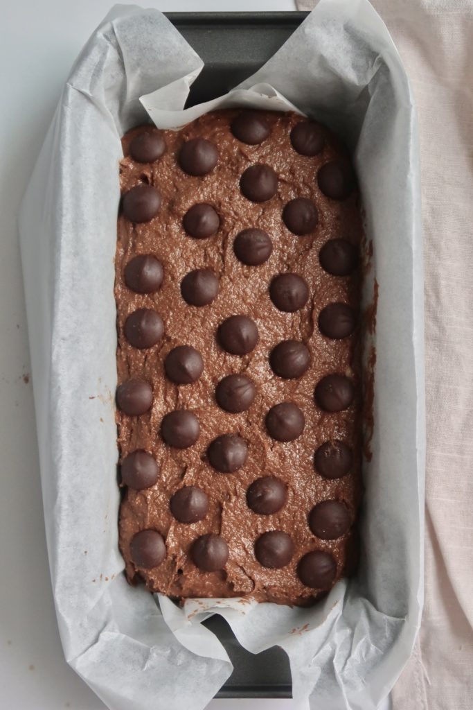 double chocolate banana bread batter