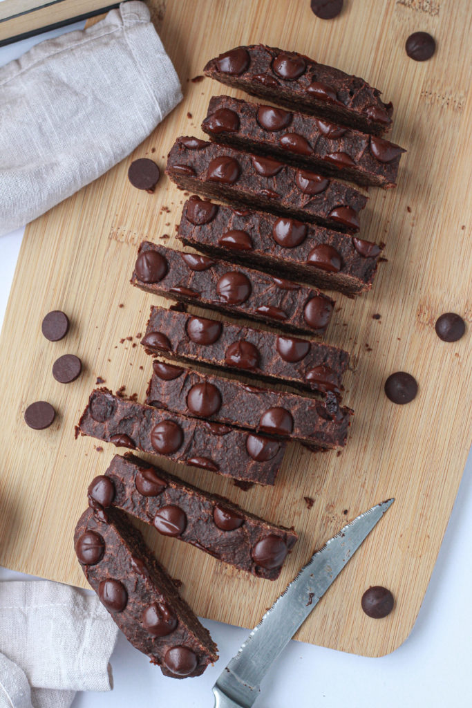 healthy double chocolate banana bread oatmeal