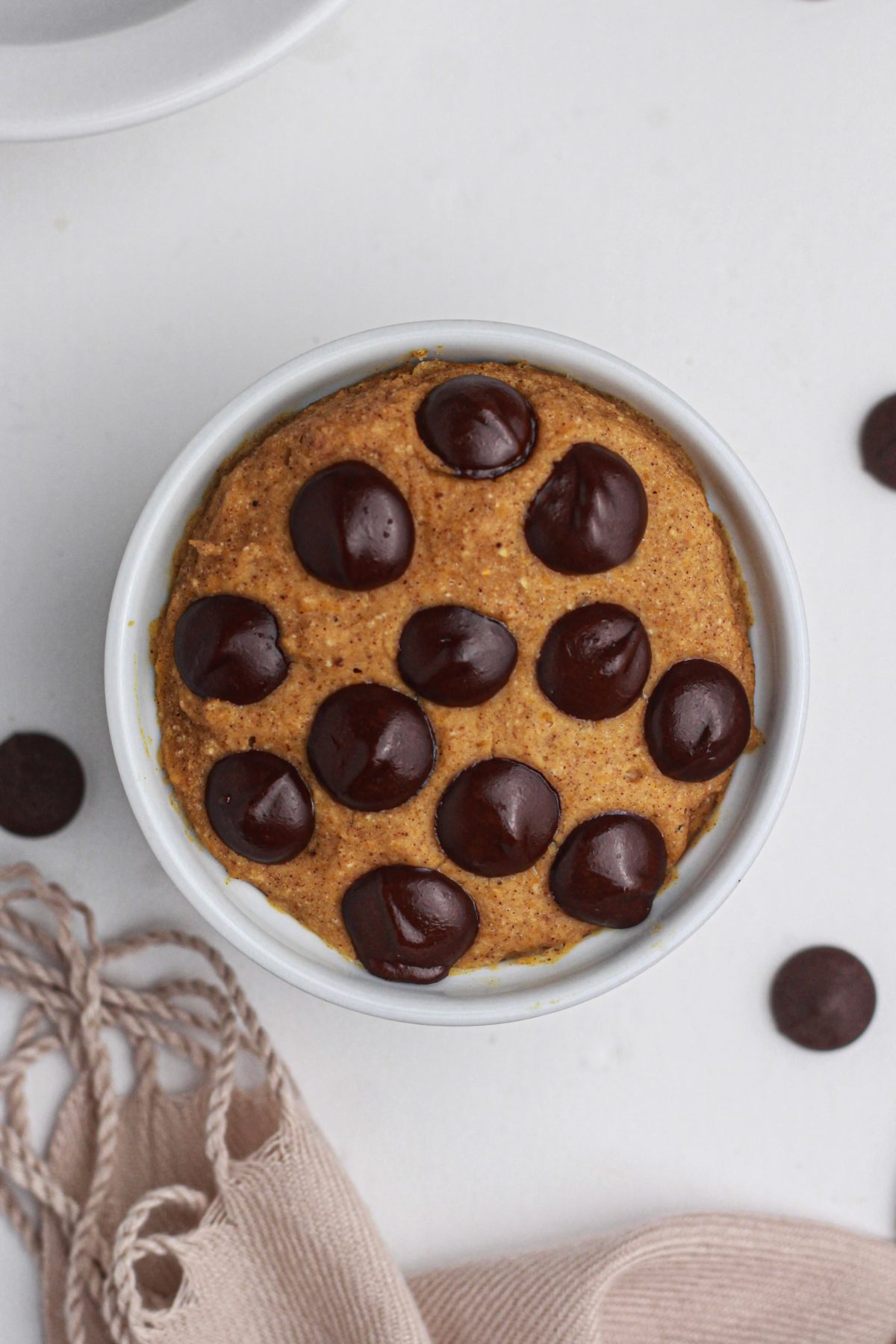 microwave chocolate chip pumpkin mugcake