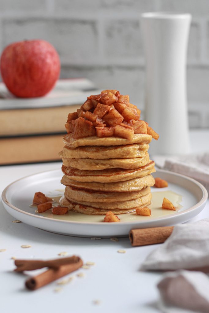 apple oatmeal pancakes for fall season