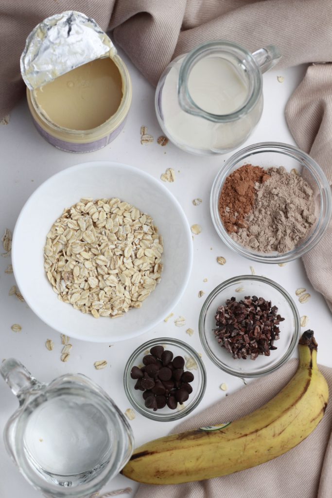 black and white oatmeal ingredients