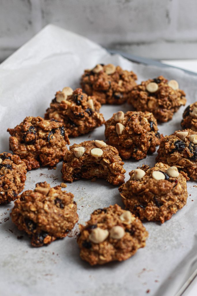 showing best white chocolate cranberry oatmeal cookies