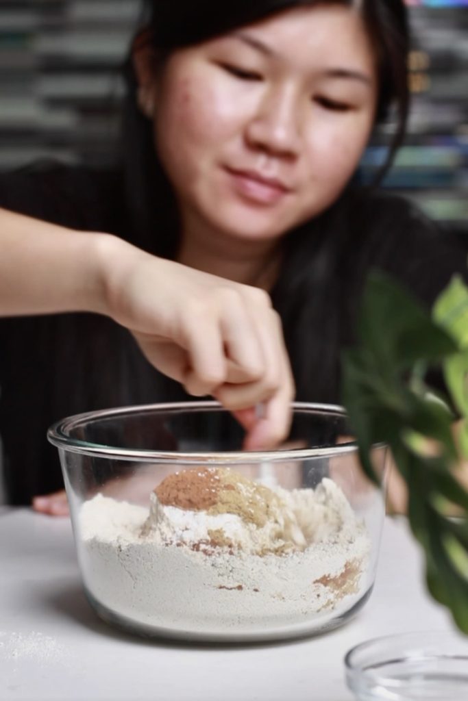 showing ginger balls dry ingredients