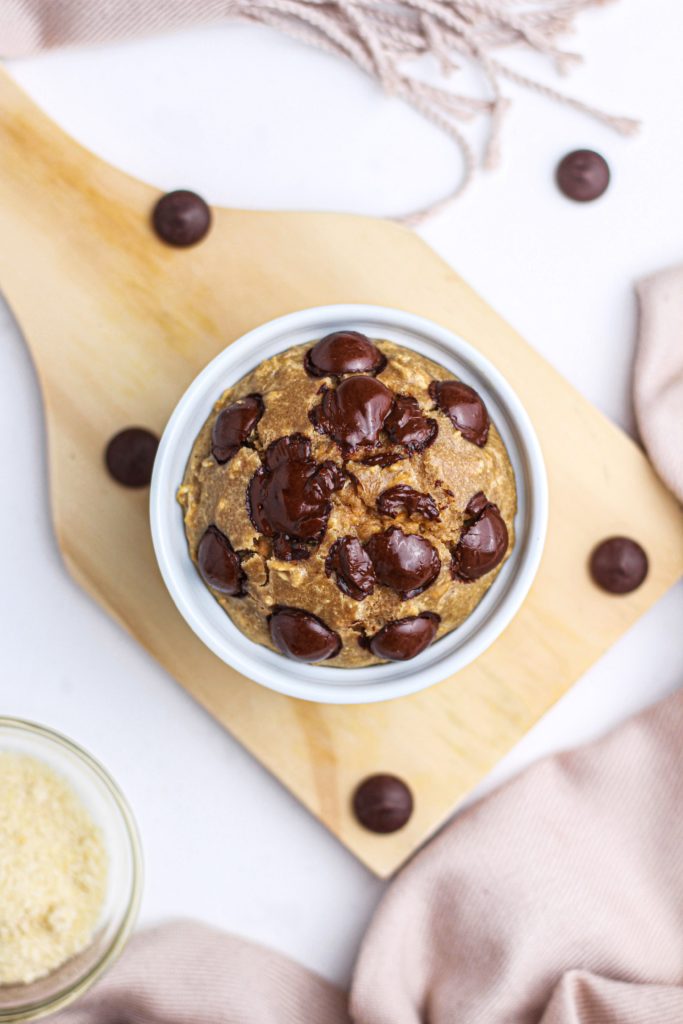 showing healthy gingerbread chocolate chip from the top