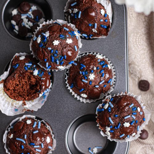 BEST Healthier Christmas Chocolate Muffins