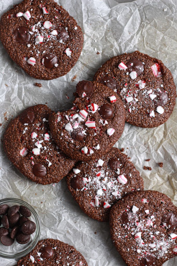 Chocolate Peppermint Oatmeal Cookies