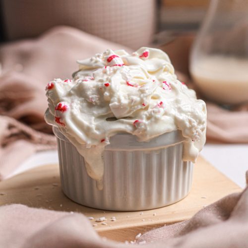 white mocha peppermint baked oats recipe