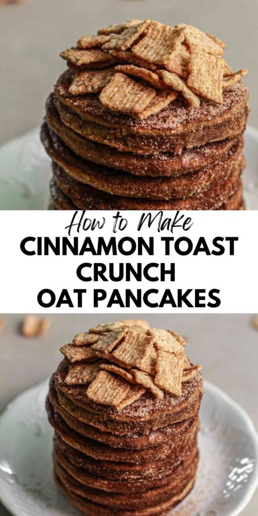 HEALTHIER cinnamon toast crunch oatmeal pancakes