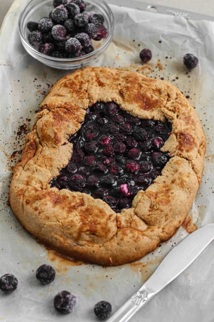 Showing healthier blueberry oat galette