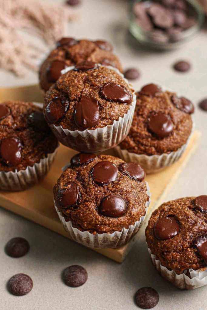 healthy chocolate chip banana oat muffins recipe