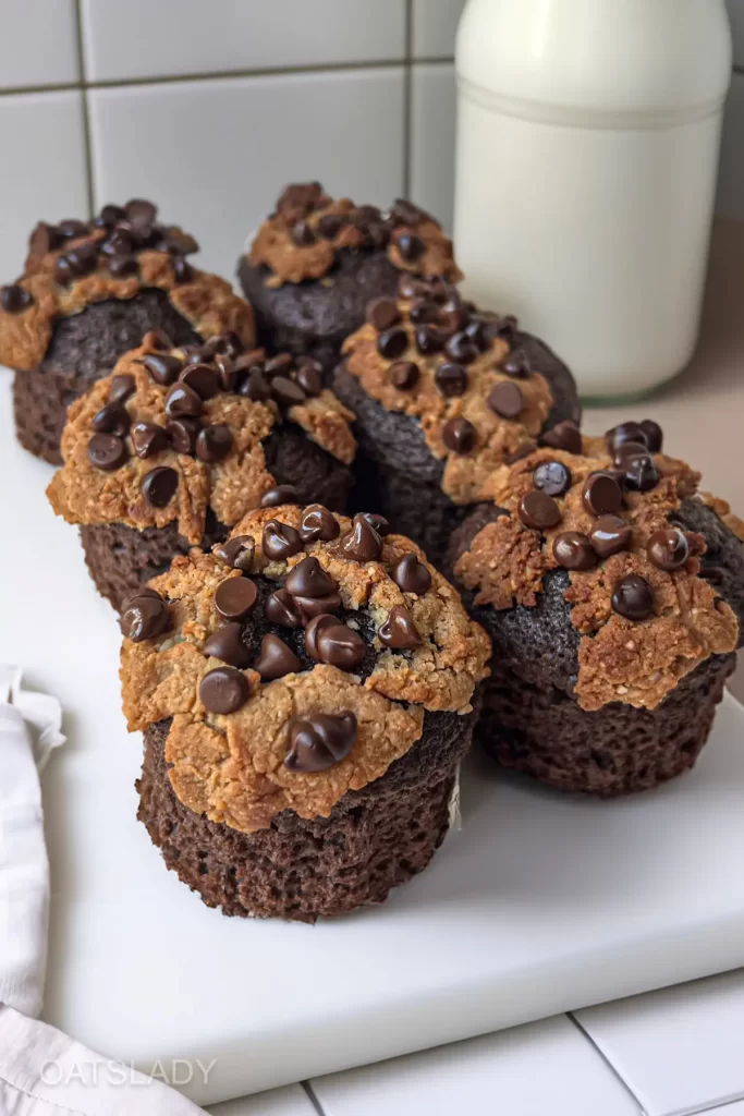 Chocolate chip cookie dough muffins