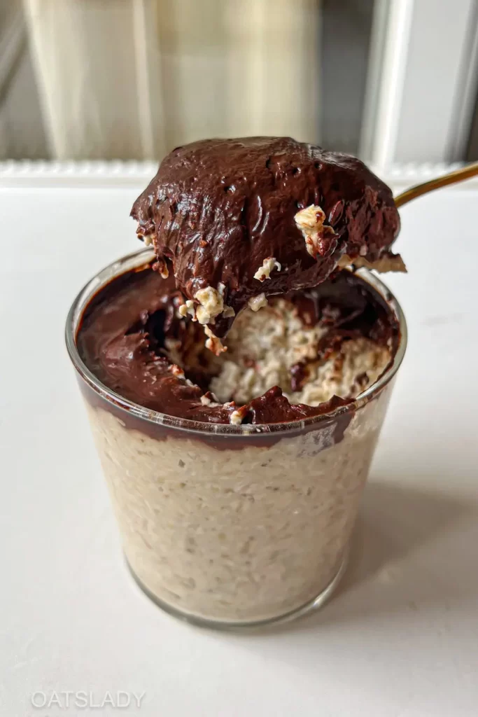 chocolate ganache vanilla overnight oats