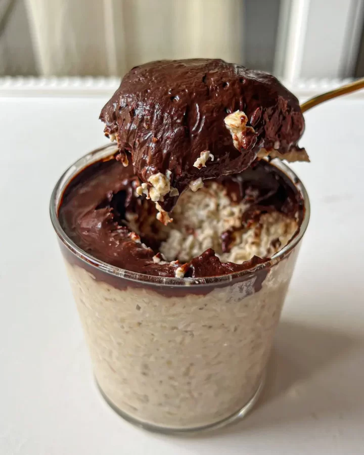 chocolate ganache vanilla overnight oats