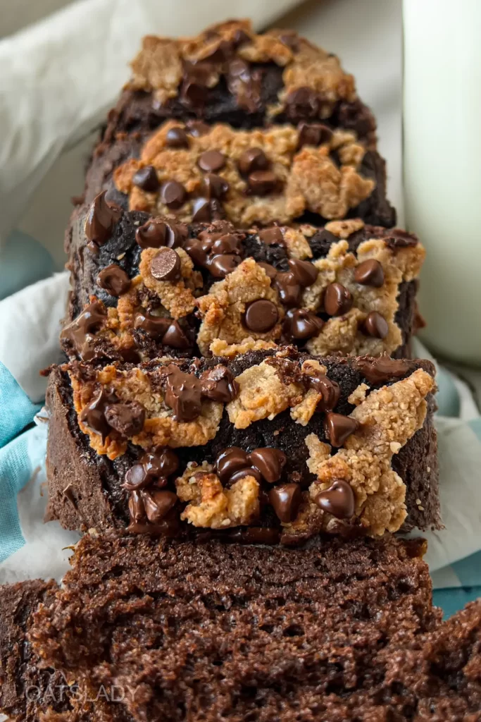 chocolate loaf with cookie dough