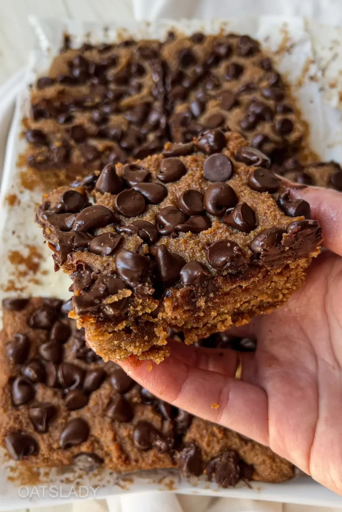 vegan chocolate chip blondies